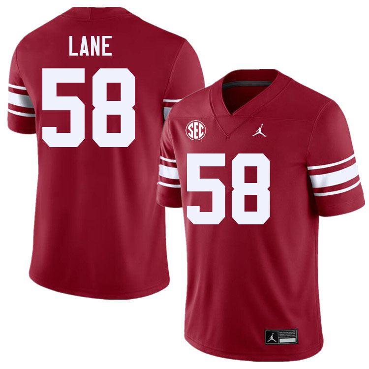 #58 Ethan Lane Oklahoma Sooners 2024 SEC Conference College Football Jerseys-Throwback